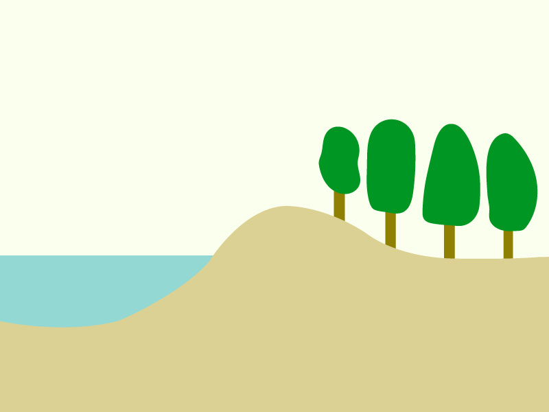 海岸防災林のイラスト