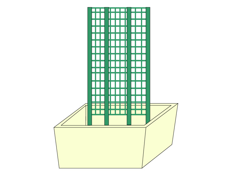 ネットを組み立てたイラスト