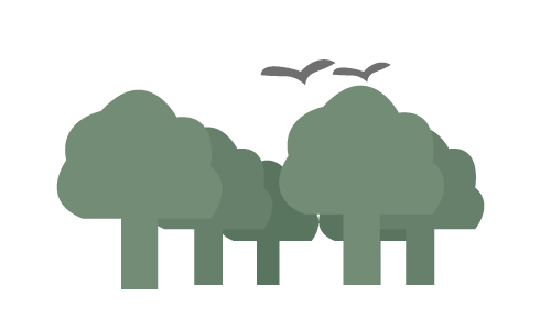 陸の豊かさを守ろうのイラスト