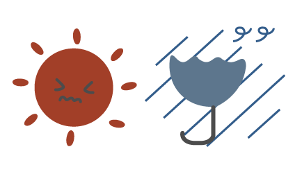 異常気象を表す写真